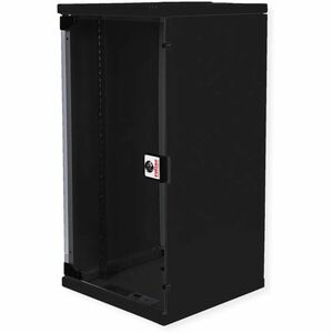 Roline 12U Wandmontierbar Rackschrank für Gestell270 mm Rack Depth - Schwarz - Glas, Stahl