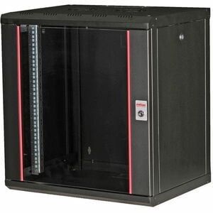 Roline 12U Wandmontierbar Geschlossener Schrank Rackschrank für Netzwerk-Geräte370 mm Rack Depth - Schwarz - Gummi, Blech,