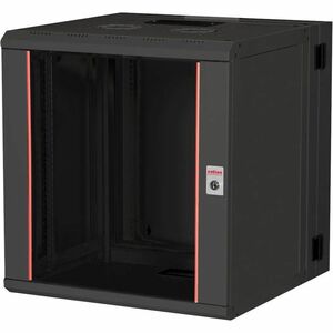 Roline 12U Wandmontierbar Geschlossener Schrank Rackschrank für Netzwerk-Geräte450 mm Rack Depth - Schwarz - Gummi, Blech,