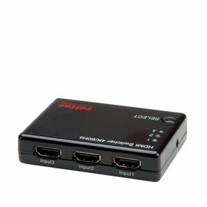 Roline Audio/Video-Schalter - Kabel - 3840 x 2160 - 4K - 2160p - 3 Eingabegerät - 1 Display - Monitor, Projektor, DVD-Play
