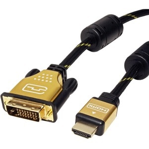 Roline 1,50 m DVI-D/HDMI Videokabel - 1 - Cable for Notebook, TV, Monitor, Projektor, Videogerät, Grafikkarte, Ultrabook, 