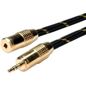 Roline 5 m Klinke Audiokabel - Cable for Audiogerät - Verlängerungskabel - Abschirmung - Golden Beschichteter Stecker - Go