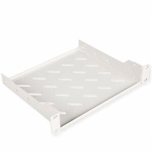 Roline 1U Rackmount Rack-Regal für Gehäuse, Speichermedien - Hellgrau, Grau - Stahl, Metall