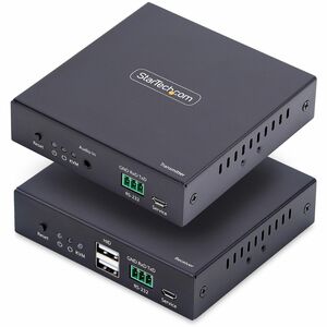 StarTech.com Extender KVM HDMI sur Réseau IP, 4K 60Hz, Sans Pilote, HDMI et USB sur Ethernet/CAT6, AVoIP, Kit Émetteur et 
