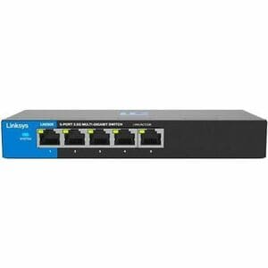 Linksys LN2305 5 Ports Ethernet Switch - 2.5 Gigabit Ethernet - 2.5GBase-T - Black - Blue - 2 Layer Supported - Twisted Pa