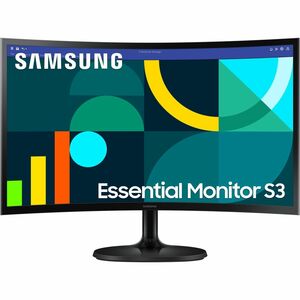 Monitor LCD Samsung Essential S3 S24D360GAL 24" Class Full HD Pantalla curva - 16:9 - Negro - 61cm (24") Viewable - Vertic