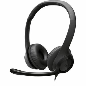 Logitech H390 Wired Over-the-head Stereo Headset - Midnight Black - Binaural - Supra-aural - 32 Ohm - 20 Hz to 20 kHz - 19