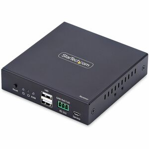 StarTech.com KVM Extender Receiver - Wired - 4K - 3840 x 2160 Maximum Video Resolution - 1 x Network (RJ-45) - 3 x USB - 1
