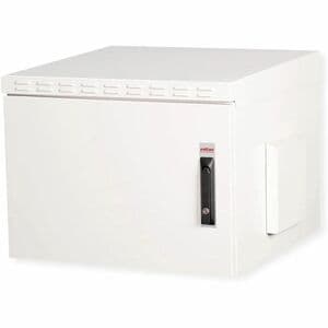 Roline 7U Wall Mountable, Pole Mountable Enclosed Cabinet Rack Cabinet for Networking535 mm Rack Depth - Light Grey - Stee