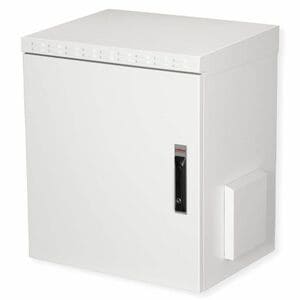 Roline 12U Wall Mountable Enclosed Cabinet Rack Cabinet for Rack535 mm Rack Depth - 482.60 mm Rail Depth - Light Grey - St
