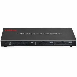 Roline Audio/Video Switchbox - Cable - 3840 x 2160 - 4K, 4K UHD - 2160p - Blu-ray Disc Player, Satellite Receiver, Gaming 