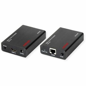 Roline Video Extender Transmitter/Receiver - Wired - 45 m Range - 1 x Network (RJ-45) - 1 x HDMI In - 1 x HDMI Out - 1 - 1