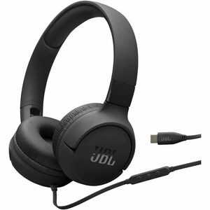 JBL Tune 520C Wired On-ear, Over-the-head Stereo Headset - Black - Binaural - Ear-cup - 32 Ohm - 10 Hz to 40 kHz - 20 cm (