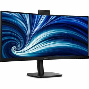 Philips B-Line 34B2U3600CH 34" Class Webcam UWQHD Curved Screen LED Monitor - 21:9 - Black - 34" Viewable - Vertical Align