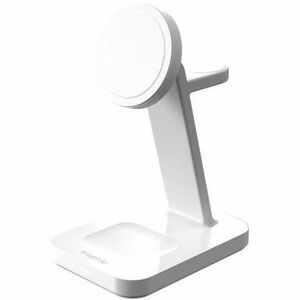 mophie snap+ Induction Charger - White - For Qi2-enabled Device, AirPod, iPhone - Fast Charging, Magnetic, Magnetic Alignm