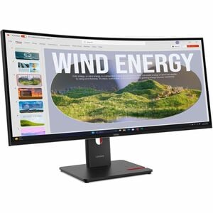 ThinkVision T34WD-40 34inch WQHD monitor VA 3440x1440 21:9 1500R Curvature Anti-Glare DP HDMI USB-C DP 1.4 Alt Mode 4x USB