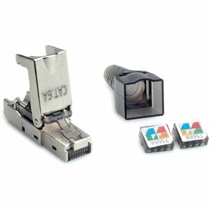 Value Network Connector - 1 x RJ-45 Network - Male - Shielding - Silver