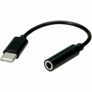 Value 13 cm Mini-Phone/USB-C Audiokabel - Cable for MacBook, Notebook, Smartphone, Tablet, Ultrabook - Schwarz