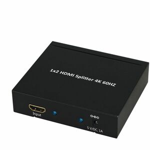 Value 2-Wege HDMI-Splitter - Schwarz - 4096 x 2160 - 1 x HDMI Ein - 2 x HDMI Aus