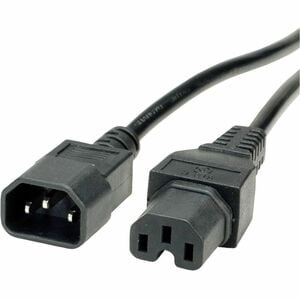 Value Standard-Stromkabel - 1,80 m - IEC 60320 C14 / IEC 60320 C15 - 1.0mm² Breite - 250 V AC / 10 A - Schwarz
