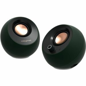 Creative Pebble Pro 2.0 Bluetooth Speaker System - 10 W RMS - Black - Desktop - 1