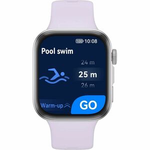 Huawei WATCH FIT 4 Smart Watch - 43 mm Case Height - 9.30 mm Case Thickness - 38 mm Case Width - Purple Band Color - Alumi