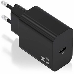 CARGADOR GAN 30W 1XUSB-C PD3.0 NEGRO