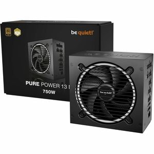 be quiet! Pure Power 13 L13-M-750W EPS12V, EPS 2.92, ATX 3.1 Modular Power Supply - 750 W - Black - Internal - 120 V AC, 2