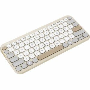 Asus Marshmallow KW100-OM-CP Keyboard - Wireless Connectivity - Oat Milk - Scissors Keyswitch - Bluetooth - 5 - 10 m (393.