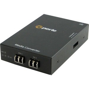 Perle S-100MM-S2LC80 Transceiver/Media Converter - 2 Port(s) - Optical Fiber - Single-mode, Multi-mode - 1310 nm, 1550 nm 