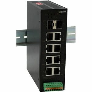 Perle IDS-110HP 8 Ports Ethernet Switch - Gigabit Ethernet - 1000Base-LX, 10/100/1000Base-TX - 3 Layer Supported - 2 SFP S
