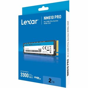 SSD Lexar® NM610PRO M.2 2280 PCIe Gen3x4, 2 To, jusqu'à 3300 Mo/s en lecture et 2600 Mo/s en écriture - Notebook, Ordinate