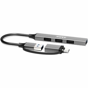 Port USB Hub - USB Type C, USB Type A - 60 MB/s, 640 MB/s - Mouse, Keyboard, Hard Drive, Flash Drive, Notebook, Desktop - 