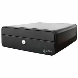 3nStar CD205 Cash Drawer - 3 Bill - 4 Coin - 2 Lock Position - Cold Rolled Steel, Plastic - Black - 3.5" Height x 9.4" Wid