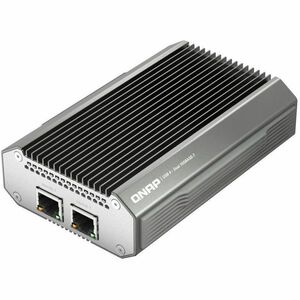 QNAP QNA-UC10G2T 10Gigabit Ethernet Adapter for Mac, Computer - 10GBase-T - Portable - Silver - USB Type C - 10 Gbit/s Dat