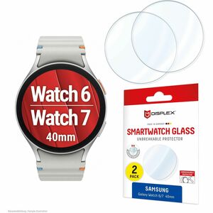 Displex 9H Hybridglas Displayschutz für Samsung - Transparent - 2 / Pack - für Super AMOLED Smartwatch - Bruchsicher, Vers
