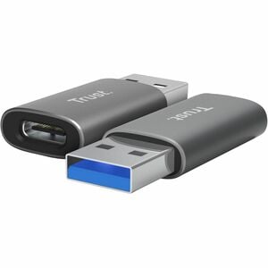 Trust Calyx Data Transfer Adapter - 2 Pack - 1 x USB 3.2 (Gen 2) Type A - Male - 1 x USB 3.2 (Gen 2) Type C - Female - Black