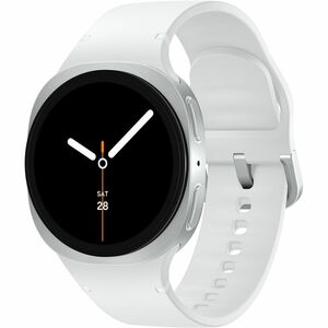 Samsung Galaxy Watch8 SM-L335F Smart Watch - 1168.40 mm Case Height - 1109.98 mm Case Width - Silver Case Color - White Ba