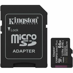 Kingston Canvas Select Plus 64 GB Class 10/UHS-I (U1) V10 microSDXC - 100 MB/s Read