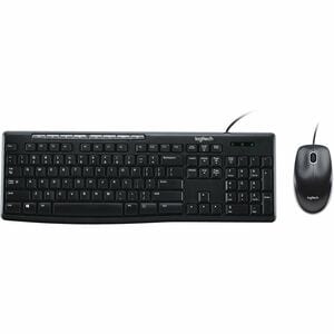 COMBO TECLADO E MOUSE COM FIO MK200 CINZA
