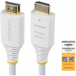 StarTech.com Câble HDMI Haut Débit Certifié Premium de 3m, 4K 60Hz/1440p 144Hz, HDR10/HDCP 2.2/ARC, 18 Gbps, Câble UHD HDM