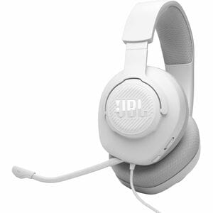 JBL Quantum 100M2 Wired On-ear, Over-the-head, Over-the-ear Stereo Gaming Headset - White - Binaural - Ear-cup - 32 Ohm - 