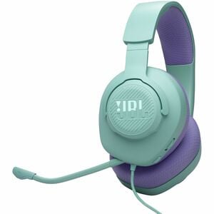 JBL Quantum 100M2 Wired On-ear, Over-the-head, Over-the-ear Stereo Gaming Headset - Cyan - Binaural - Ear-cup - 32 Ohm - 2