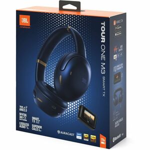 JBL Tour One M3 Wired/Wireless On-ear, Over-the-head, Over-the-ear Stereo Headset - Blue - Binaural - Circumaural - Blueto