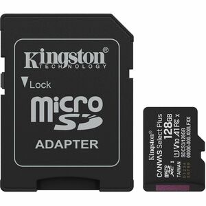 Kingston Canvas Select Plus 128 GB Class 10/UHS-I (U1) V10 microSDXC - 150 MB/s Read