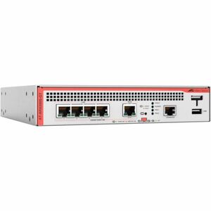 Allied Telesis Secure ARX200S-GT Netzwerksicherheitslösung - 5 Anschluss - 10/100/1000Base-T - Gigabit-Ethernet - 2 Gbit/s Firewall Throughput - 500 VPN - 4 x RJ-45 - Rackmontage, Wandmontierbar