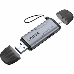 Unitek 2 Slot(s) Flash Drive/Flash Card Reader - USB 3.0 Type A, USB 3.0 Type C - 1 - 5 GB/s - microSD, SD, microSDHC, SDX