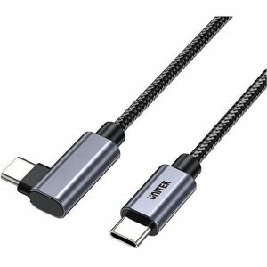 3M 90 deg L-Shape USB-C Male to Male PD 100W Charging Cable Black UNITEK Gift Box