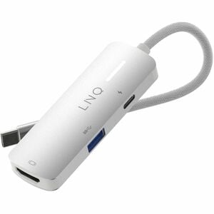 LINQ USB Type C Docking Station for Flash Drive - Charging Capability - Space Gray - 4K @ 60Hz, 4K - 3840 x 2160 - 2 x USB
