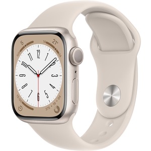Apple Watch Series 8 Smart Watch - 41mm Case Height - 35mm Case Width - Starlight Case Color - Starlight Band Color - Alum